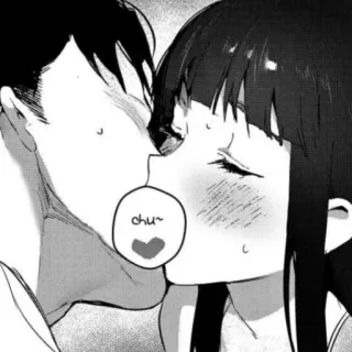 💋 27d85c5f chu~ поцелуй, аниме, манга, романтика, пара telegram sticker