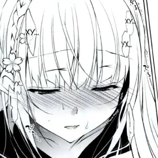 ☺️ ccf01b91 Аниме, Девушка, Румянец, Милый, Манга telegram sticker