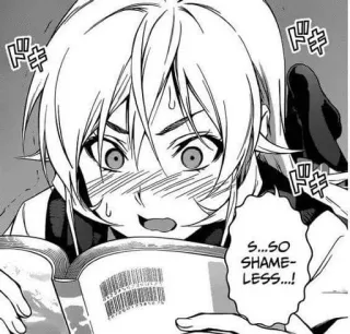 🤗 fe0f8ae0 S... SO SHAMELESS...! аниме, манга, смущенный, бесстыдный telegram sticker