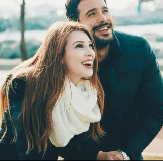 👫 248c32a4 คู่, มีความสุข, ความรัก, ผู้ชาย, ผู้หญิง, ภาพเหมือน, ยิ้ม, ความสัมพันธ์ telegram sticker