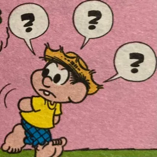 ❓ 09ac18b3 ? Fragezeichen, Verwirrung, Cartoonfigur, Comic telegram sticker