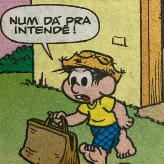 🤔 3f0fa061 NUM DA PRA INTENDE! Cartoon, Sprechblase, Comic, Kind telegram sticker