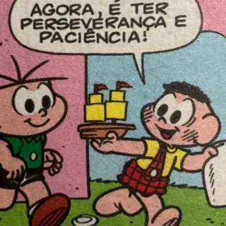 😎 61939921 AGORA, É TER PERSEVERANÇA E PACIÊNCIA! Cartoon, Comic, Kinder, Durchhaltevermögen, Geduld telegram sticker