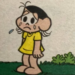 😢 7beb6cea Monica Monica's Gang Cartoon, Traurig, Weinend, Mädchen, Figur telegram sticker