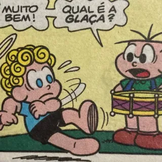 😠 d1e8cc3f MUITO BEM! QUAL É A GLAÇA? Comic, Cartoon, Sprechblase, Kinder, Figuren telegram sticker