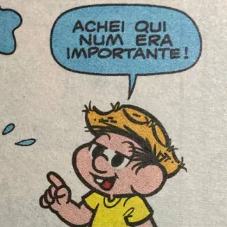 🤷‍♂️ e5e28d42 ACHEI QUI NUM ERA IMPORTANTE! Comic, Cartoon, Sprechblase telegram sticker