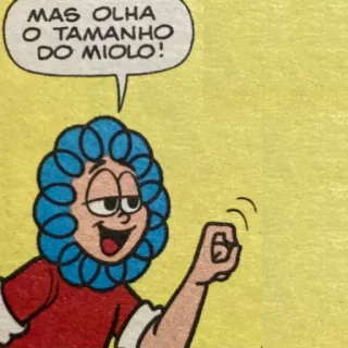 🤏 ff26e420 MAS OLHA O TAMANHO DO MIOLO! Cartoon, Figur, Comic telegram sticker