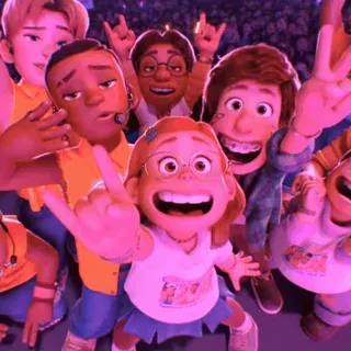 🤘 1e7767d5 Turning Red 메이의 새빨간 비밀, 픽사, 디즈니, 십대, 영화, 팬아트 telegram sticker