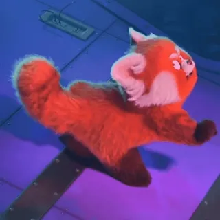 🥴 416d74fc 레서판다, 동물, 귀여운, 털복숭이, 나는 telegram sticker