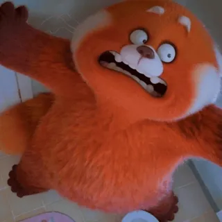 😨 5fd09e28 Mei Lee Turning Red 메이의 새빨간 비밀, 메이 리, 레서판다, 디즈니, 픽사 telegram sticker