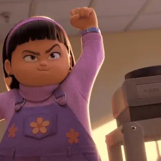 😙 643a0d83 만화, 여자, 화난, 결의, 주먹, 애니메이션, 캐릭터 telegram sticker