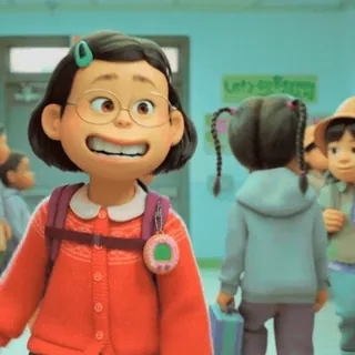 👋 7f1df8da Mei Lee Turning Red 메이의 새빨간 비밀, 메이 리, 디즈니, 픽사, 애니메이션, 소녀, 십대 telegram sticker