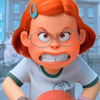 😡 c9cb5b75 LESTER B. PEARSON ED 화난, 소녀, 만화, 캐릭터, 빨간 머리, 안경 telegram sticker