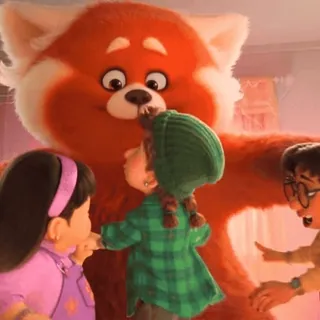 🤗 73650ab2 Mei Lee Turning Red Red, Mei Lee, panda rojo, Disney, Pixar, animación, amigos, dibujos animados telegram sticker