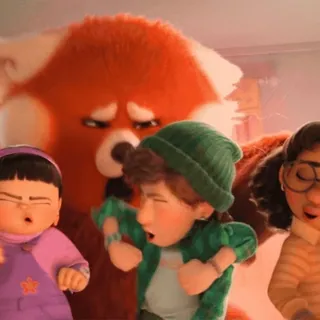 🥳 d2942093 Turning Red Red, Disney, Pixar, Animación, Amigos, Dibujos animados telegram sticker