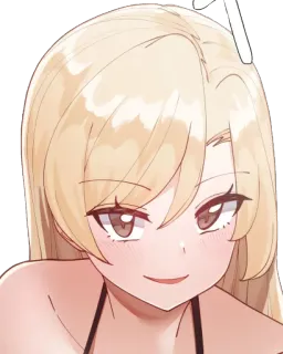 😏 75bd5b5c อนิเมะ, ผู้หญิง, ผมบลอนด์, น่ารัก telegram sticker