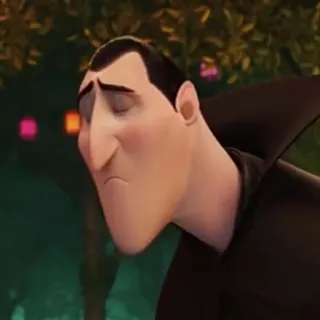 😢 3660767a Dracula Hotel Transylvania Vampir, traurig, Cartoon, Film, Animation, Dracula telegram sticker