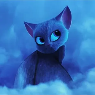 😇 373d1c40 Katze, Tier, süß, blau, Haustier, Kätzchen telegram sticker