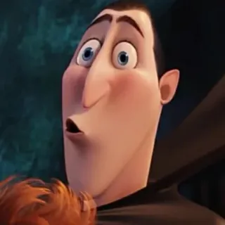 😮 7035be3f Dracula Hotel Transylvania Animation, Vampir, Monster, überrascht, Zeichentrickfigur telegram sticker