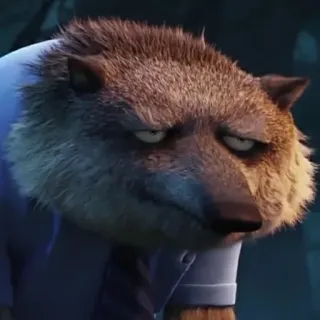 😐 779aa036 wolf, tier, cartoon, charakter, furry, porträt, säugetier telegram sticker