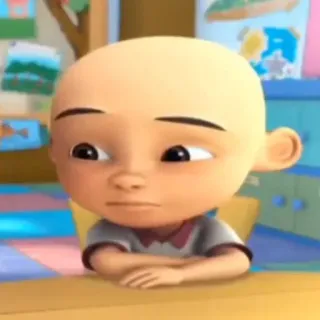 👩‍🦲 3910de3c Upin Upin & Ipin мультфильм, Упин, Ипин, персонаж telegram sticker