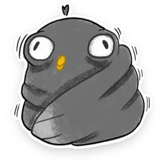 😲 c7135dec アニメ, ブロブ, 目, グレー, 生き物, ステッカー whatsapp sticker