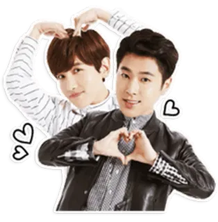 😍 0925c20c k-pop, boy band, corazón, amor, amistad, lindo, pareja telegram sticker