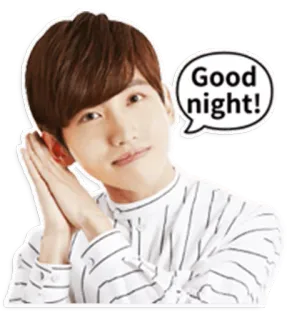 😪 94b59df8 Good night! buenas noches, dormir, descansando, hombre, asiático, actor telegram sticker