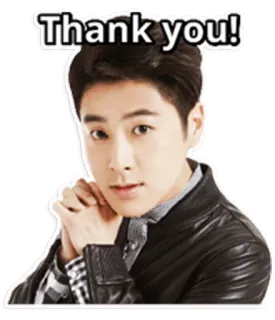😊 b6885a6d Thank you! gracias, saludo, persona, hombre telegram sticker