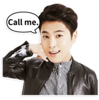 😉 f11d54f9 Call me. llámame, comunicación, saludo, gesto teléfono telegram sticker