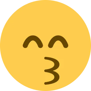 😙 34dc1be4 emoji, kiss, face, yellow, cute whatsapp sticker