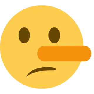 🤥 657a5f40 emoji, face, pinocchio, lying, deception whatsapp sticker