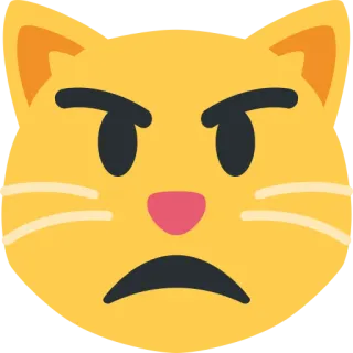 😾 7a73f68e cat, angry, emoji, animal whatsapp sticker