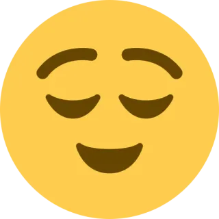 😌 7e80e79e emoji, smiley, calm, content, happy, blissful, meditative whatsapp sticker