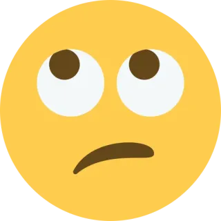🙄 8495180f emoji, thinking, confused, expression, face, unsure whatsapp sticker