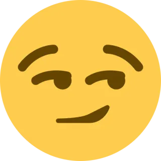 😏 89738661 emoji, smirk, face, yellow whatsapp sticker