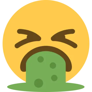 🤮 c471cd03 emoji, sick, puke, vomit, ill, emoji whatsapp sticker