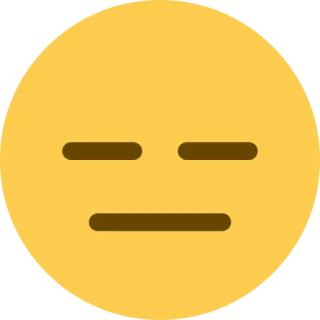 😑 c528ca34 emoji, unimpressed, expressionless, face whatsapp sticker