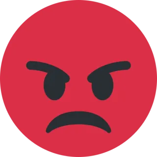 😡 c5a877a8 angry, emoji, red face, mad, expression, upset whatsapp sticker