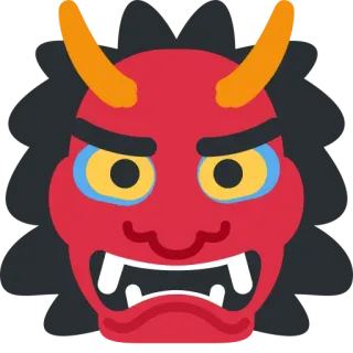 👹 c5bd41df demon, oni, japanese, monster, horror, evil, red, mythical whatsapp sticker