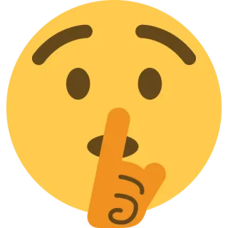 🤫 fa10d188 emoji, shush, silent, quiet, finger, mouth whatsapp sticker