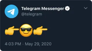 😎 4e3bf2f8 emoji, cool, lunettes de soleil, doigts, pointage, mème telegram sticker