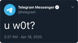 ❓ 4f1f6d57 u w0t? argot internet, Telegram, mème, question, expression telegram sticker