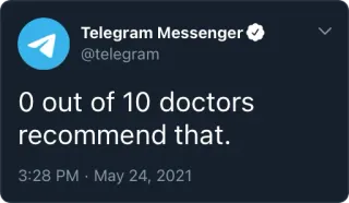 💊 8f9d68c5 0 out of 10 doctors recommend that. telegram, médecins, mème, recommander telegram sticker