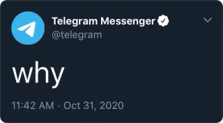 😐 ccb8b0ad why telegram, messenger, mème, pourquoi telegram sticker