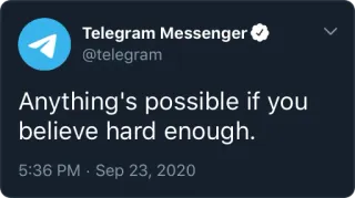 💫 de5975ac Anything's possible if you believe hard enough. telegram, messenger, citation, croire, possible telegram sticker