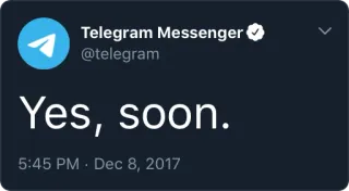 👍 f946e191 Yes, soon. telegram, message, bientôt, réseaux sociaux telegram sticker
