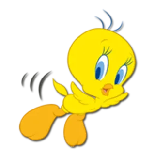 🐤 f868eb21 Tweety Bird Tweety, cartoon, vogel, Looney Tunes, geel, vliegen telegram sticker