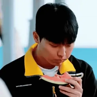 ❤️‍🔥 70d6dc53 eating, watermelon, food, person telegram sticker