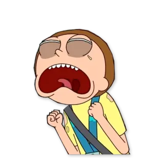 😭 474d3e5f Morty Rick and Morty アニメ, モーティ, リック・アンド・モーティ, 悲しい, 泣く, 感情 whatsapp sticker